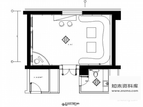 施工图小型套房多功能厅装修图