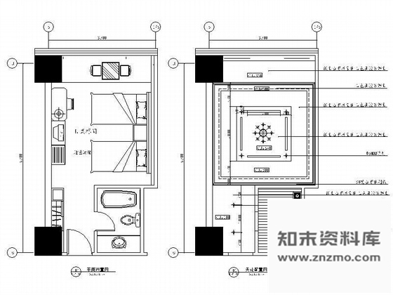 施工图星级宾馆日式标间装修图含效果图