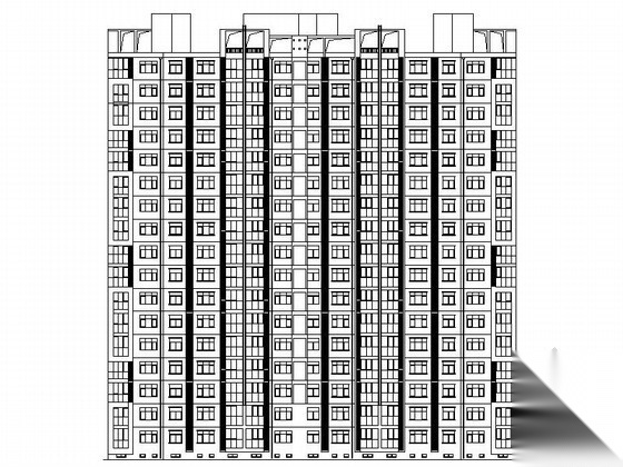 [廊坊]某名苑十七层板式住宅建筑施工图