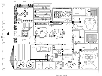 别墅庭院花园全套CAD施工图-含效果图