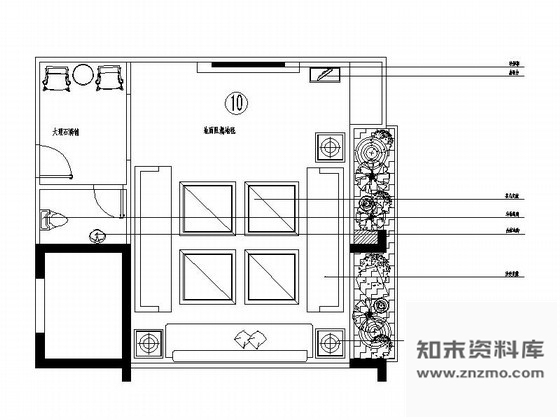 施工图现代KTV包厢室内装修图