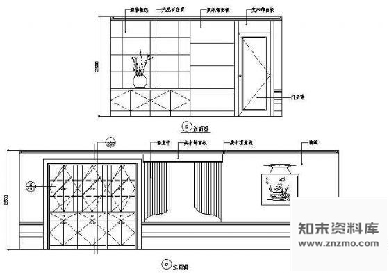 图块/节点棋牌室立面图2