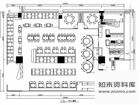 施工图重庆时尚餐厅室内装修图