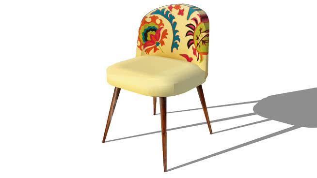 vintage embroidered cotton mauricette, chair and sheesham wood yellow barn, ref: 155579, price: 119,90. 椅子 折叠椅