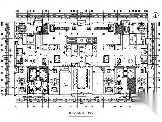 [北京]中式低调商务休闲会所设计施工图（含效果图）