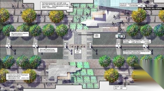 西安某街道景观设计方案 景观 规划设计