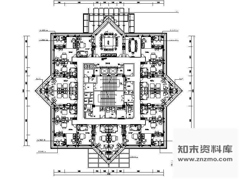 施工图天津某五星级酒店装修图