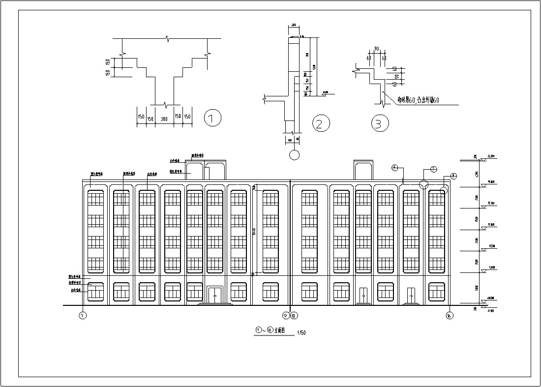 5套现代多层宾馆酒店建筑设计施工图CAD