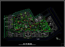 高层小区景观cad详图 居住区景观