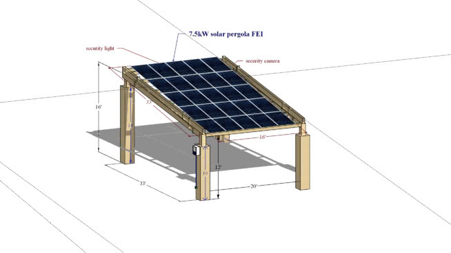 5kW太阳能凉棚 太阳能采集器 折叠椅