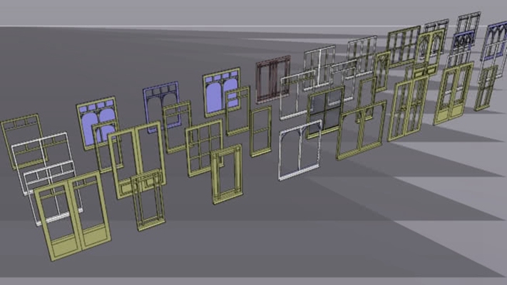 门组合 草图大师模型