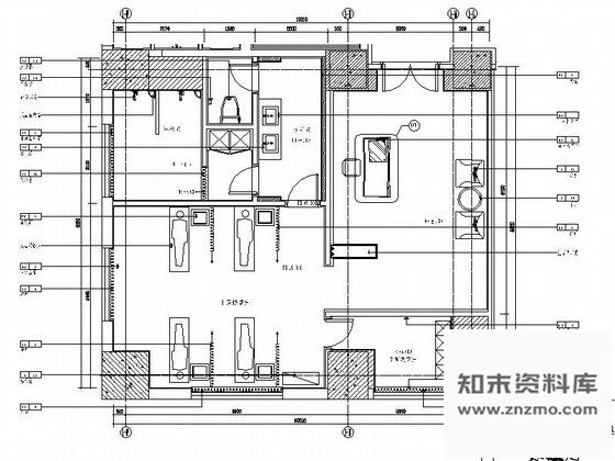 施工图扬州某酒店中医按摩室装修图