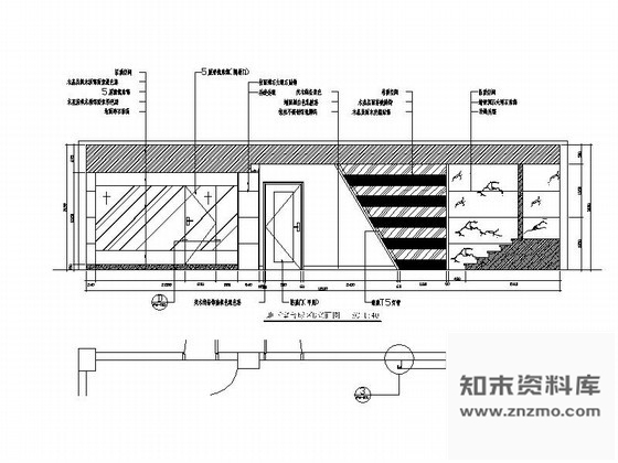 图块/节点别墅地下娱乐台球室装修立面图