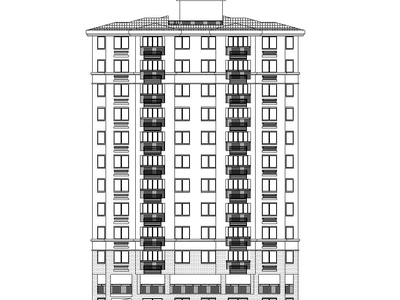 现代风安置房住宅建筑施工图（12-14栋）