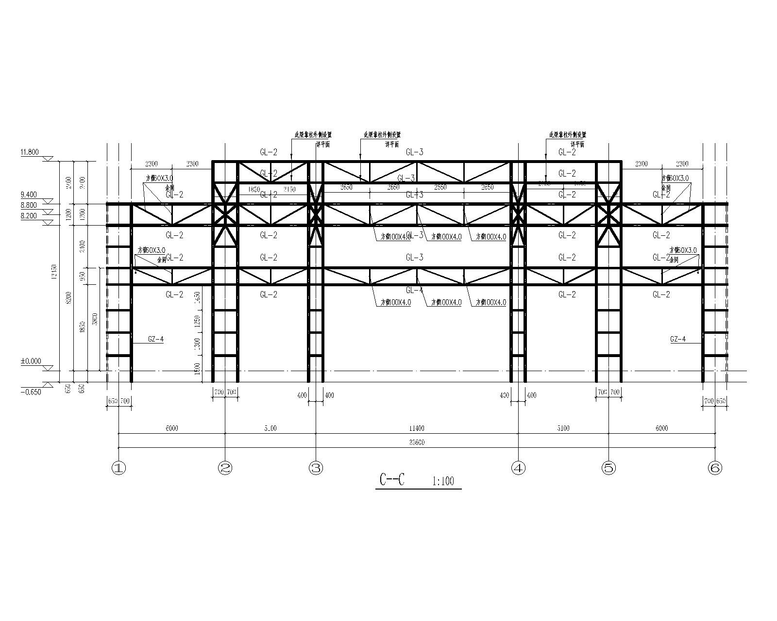 四川某售楼部钢结构桁架全套施工图（CAD） 结构节点图