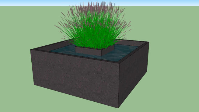 现代植物池塘 其他 植物 盆 电视机 盒子