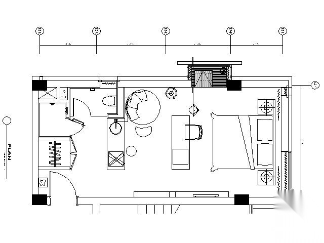 [南京]国际建筑艺术实践展接待A1型套房施工图 客房