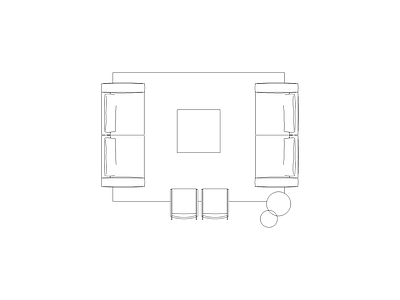 沙发 锐驰家具产品带尺图块