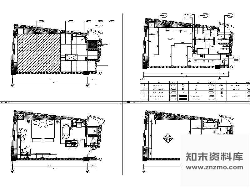 图块/节点某酒店T-1型客房立面图