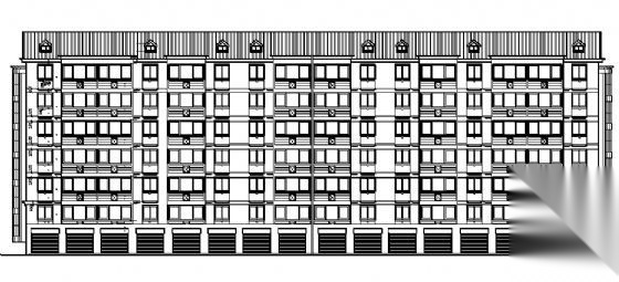 六层跃层式住宅建筑施工图