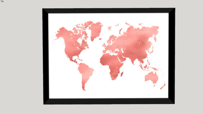 Quadro Mapa Mundi玫瑰金-Loja Atelier da Cissa 相框 监视器 画 显示器 明信片