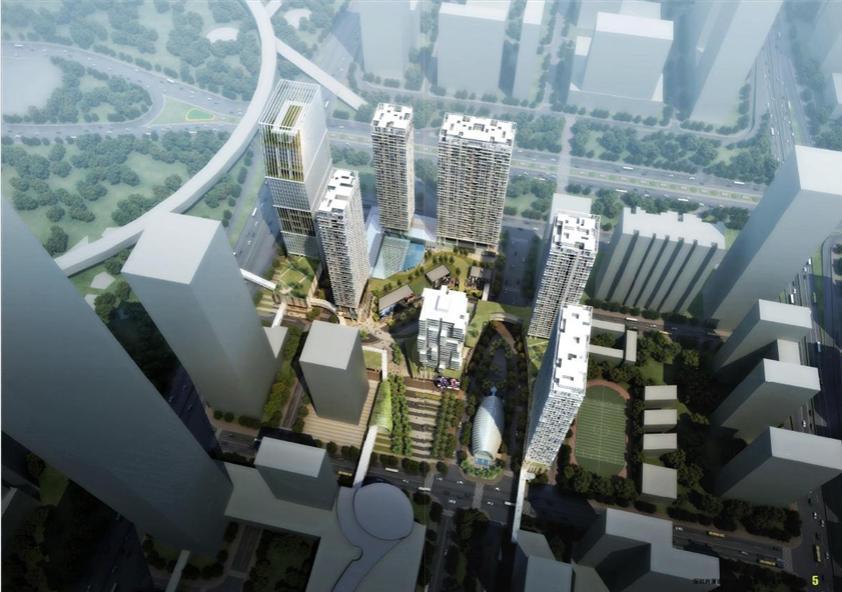 [深圳]现代风格线条立面城市综合体建筑设计方案文本 规划设计