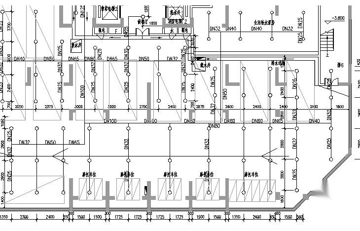 湖南花园小区给排水施工图 建筑给排水 给排水图