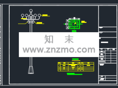新型路灯设计施工及平面布置图-含基础设计 电气图