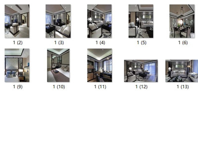 [福建]新中式样板房户型CAD施工图（含实景图） 平层