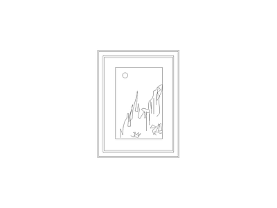 平立面图图块平面图块 装饰画