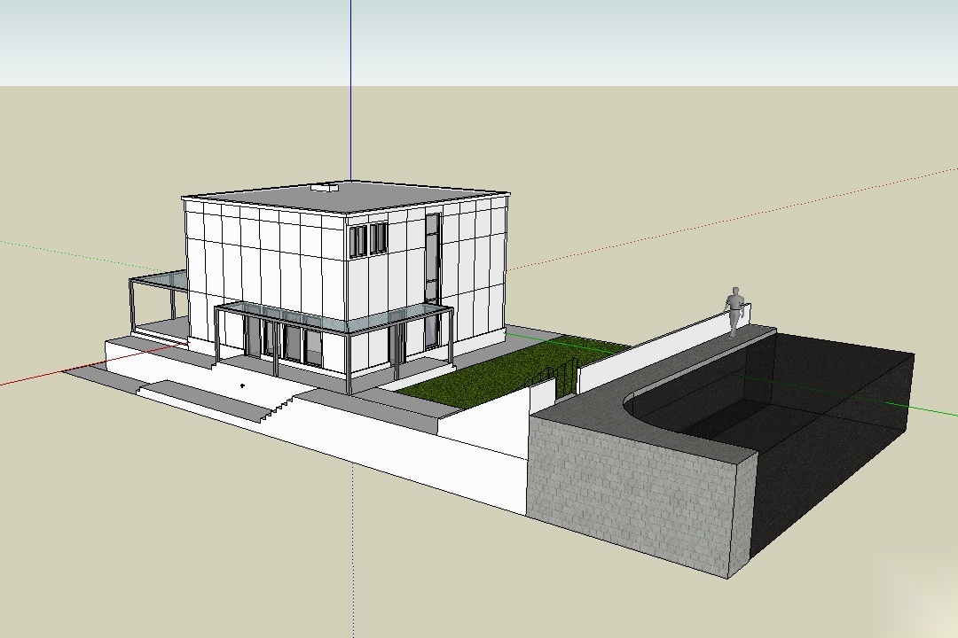 建筑设计大师格罗皮乌斯住宅SU模型
