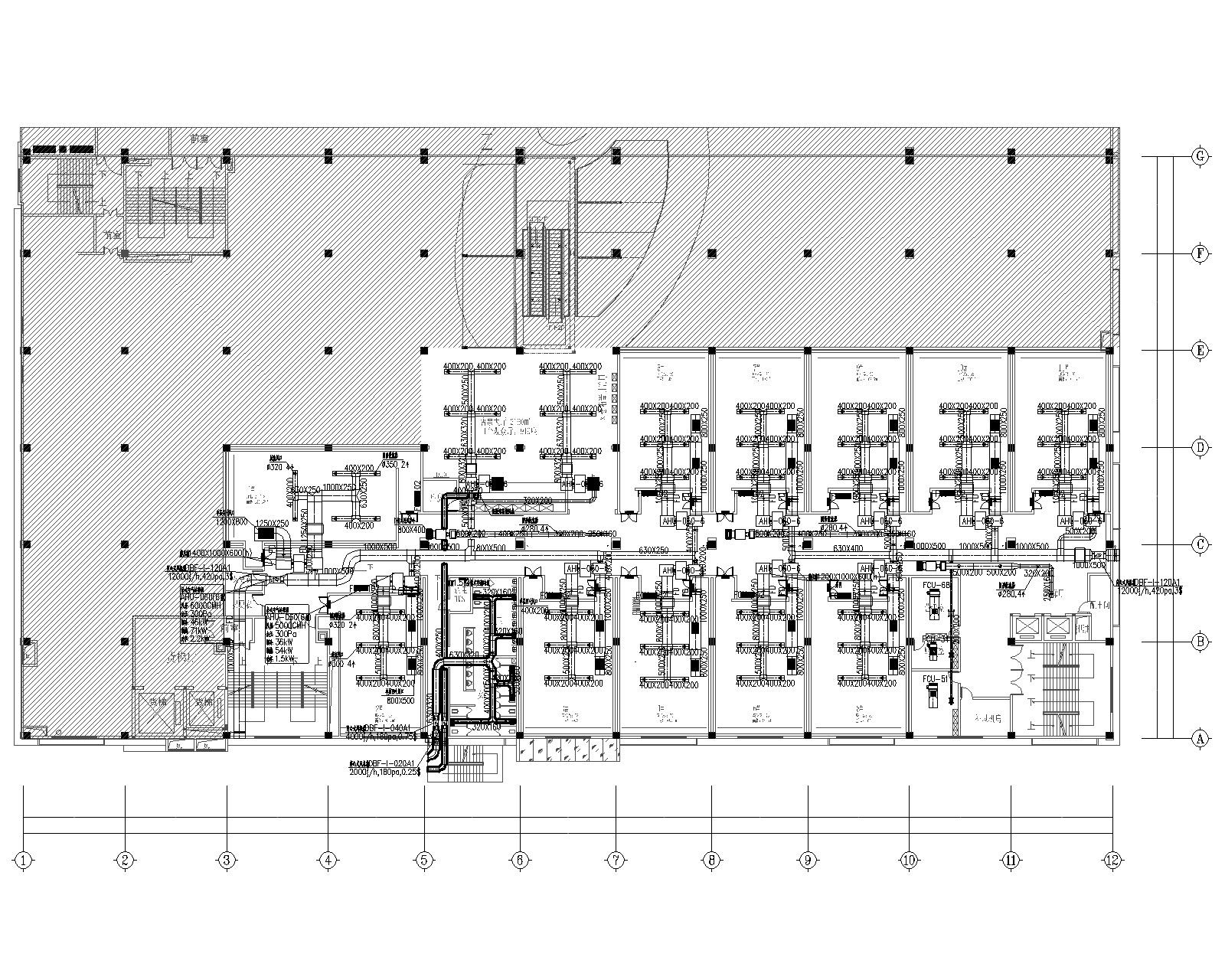 广州电影院暖通空调+排烟系统设计施工图 建筑暖通
