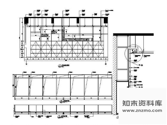 图块/节点小会议室墙边柜详图 柜类 家具节点详图