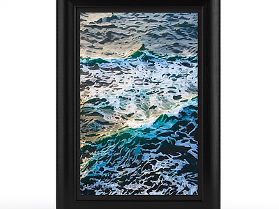 带画框的抽象装饰画