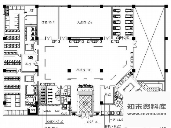 施工图希腊风健身会所室内装修图