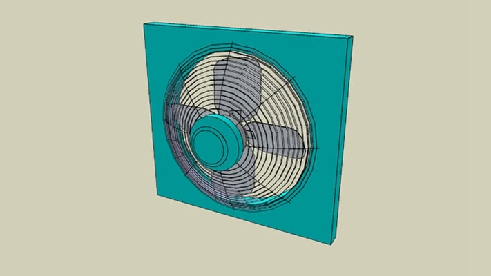电风扇 草图大师模型