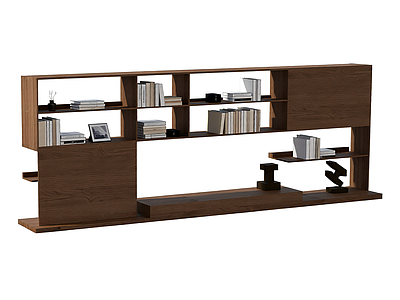 装饰性木质书架