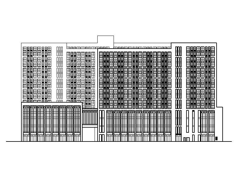 [宁夏]大型现代风格酒店办公综合楼建筑施工图