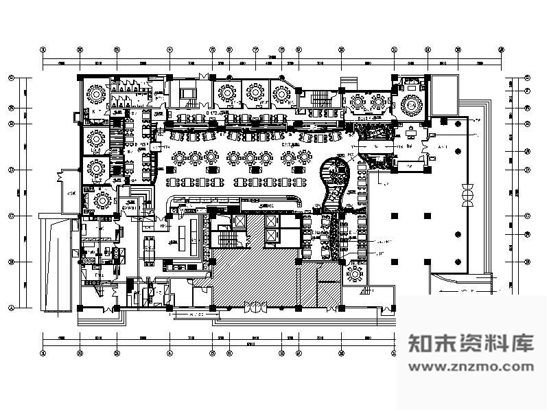 施工图某中式餐厅装修图含效果