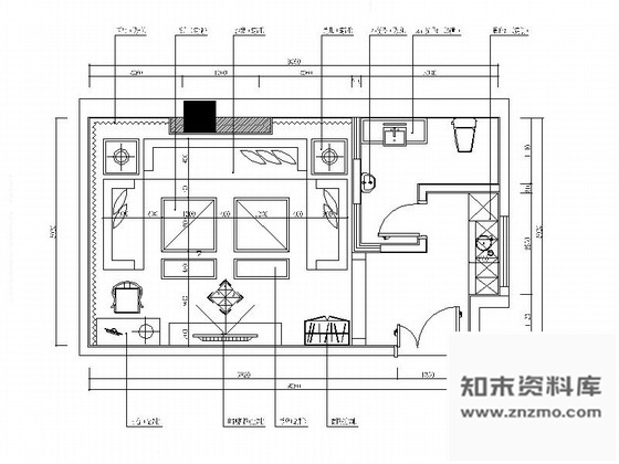 施工图北京高档豪华国际KTV包厢室内设计施工图