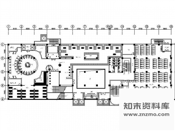 施工图休闲酒店二层装修设计施工图