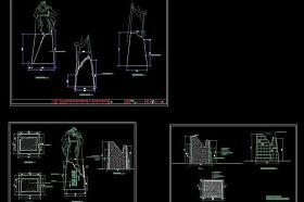 cad大型雕塑施工图图片