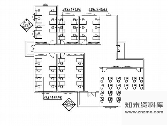 施工图广东综合性门户城市学校现代图书馆CAD装修施工图
