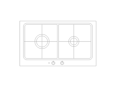 厨房设施 现代家具图块别墅家具图块施工图