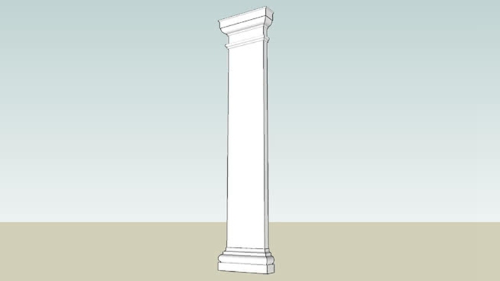 柱头 草图大师模型