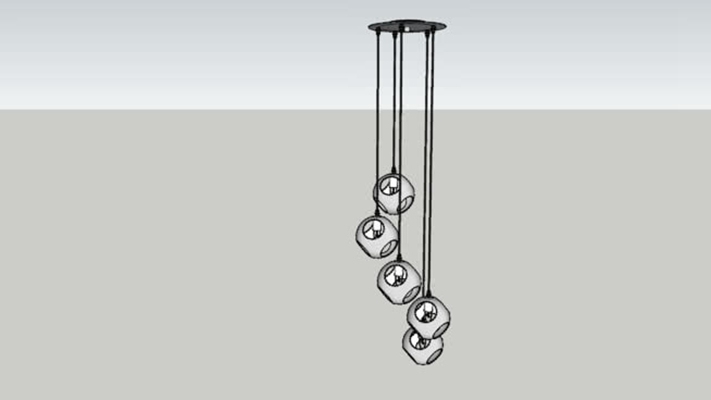 吊灯 草图大师模型