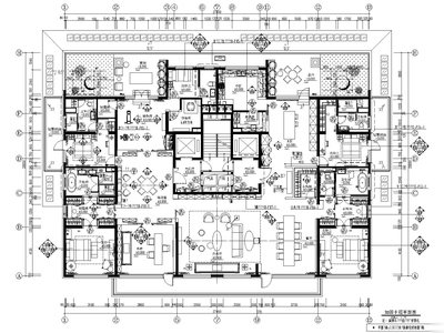 北京万科如园435㎡超大平层样板间施工图