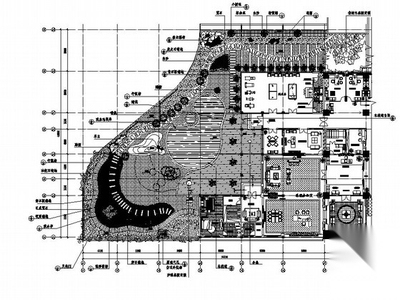 办公楼屋顶花园园林景观工程施工图