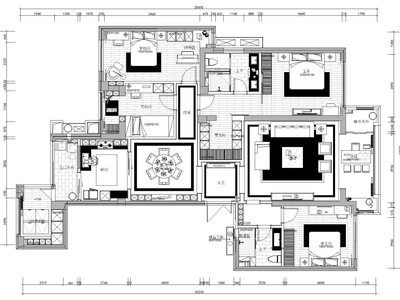 [福州]建发国宾府·观山新中式样板间施工图 平层