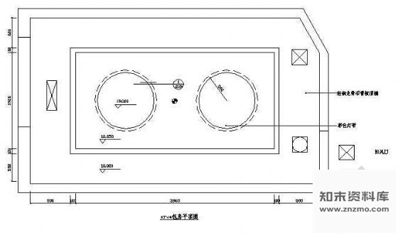 图块/节点KTV包房平顶图